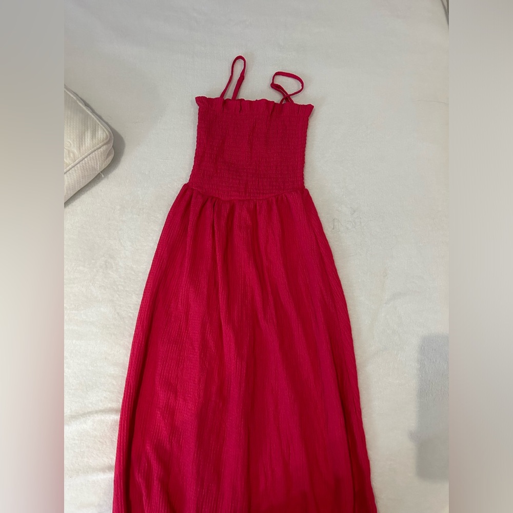 h&m pink midi dress. never worn